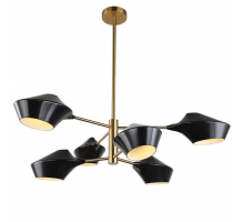 Подвесная люстра Lumina Deco Romina LDP 6037-6 BK+GD