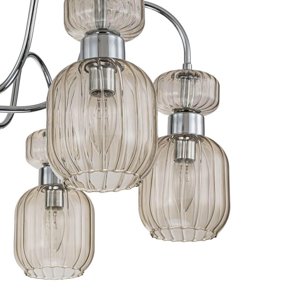Потолочная люстра Escada Gloss 1141/6PL Chrome/Beige Потолочная люстра Escada Gloss 1141/6PL Chrome/Beige