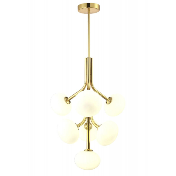 Подвесная люстра Crystal Lux ALICIA SP7 GOLD/WHITE Подвесная люстра Crystal Lux ALICIA SP7 GOLD/WHITE