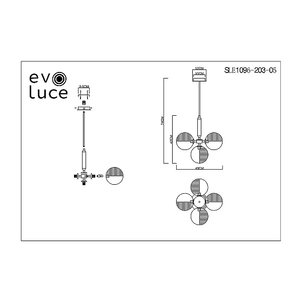 Подвесная люстра Evoluce Aveiro SLE1096-203-05