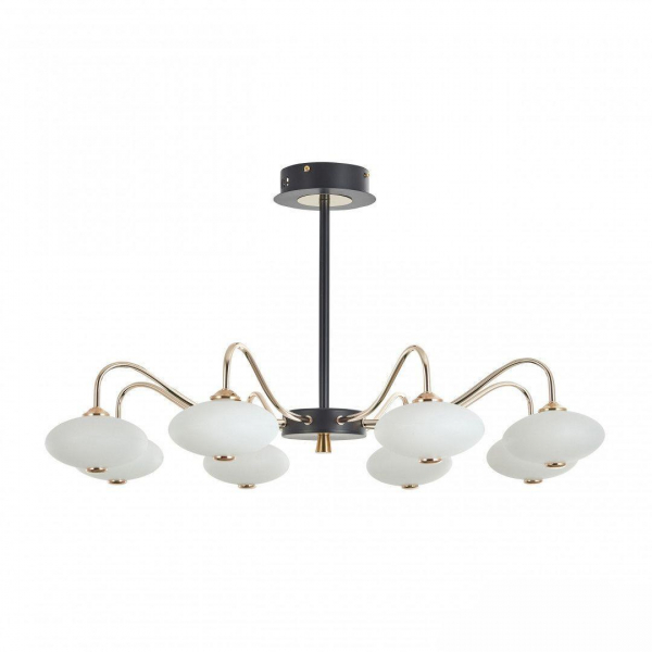 Потолочная светодиодная люстра Arte Milano Neapol73908 273908/8 BK/GD Потолочная светодиодная люстра Arte Milano Neapol73908 273908/8 BK/GD