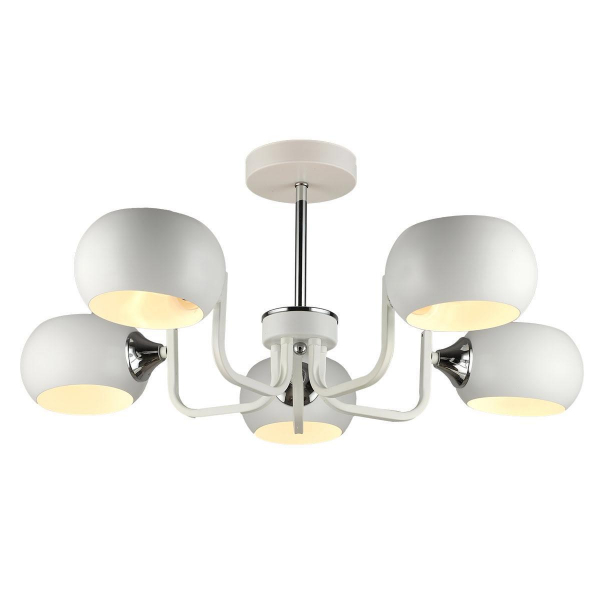 Потолочная люстра IMEX MD.4914-5-S WH+CH Потолочная люстра IMEX MD.4914-5-S WH+CH