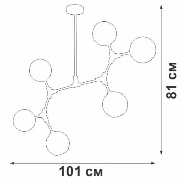 Подвесная люстра Vitaluce V48230-13/6PL Подвесная люстра Vitaluce V48230-13/6PL