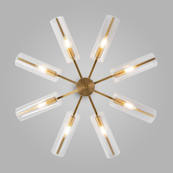 Потолочная люстра Eurosvet Trompeta 70144/8 латунь