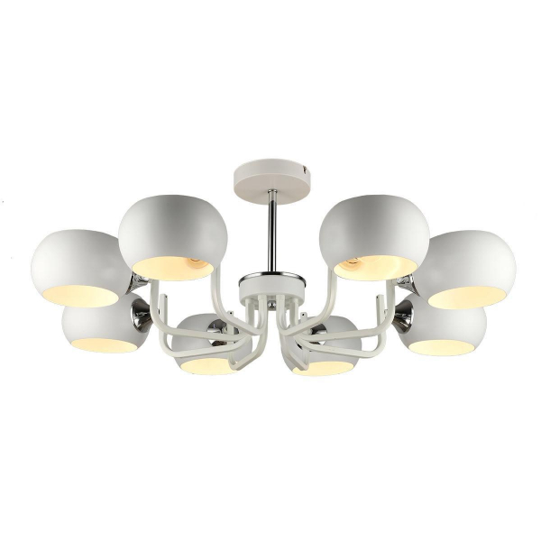 Потолочная люстра IMEX MD.4914-8-S WH+CH Потолочная люстра IMEX MD.4914-8-S WH+CH