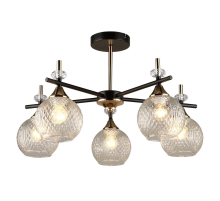 Потолочная люстра IMEX MD.4892-5-S COFFEE+FGD