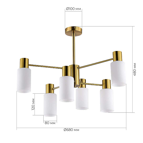 Потолочная люстра Evoluce Gessi SLE1139-302-06