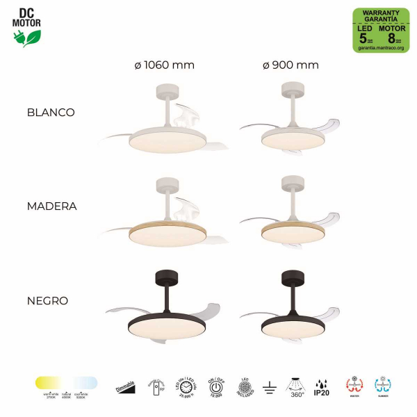 Люстра-вентилятор Mantra SLIM FAN mini 9008 Люстра-вентилятор Mantra SLIM FAN mini 9008