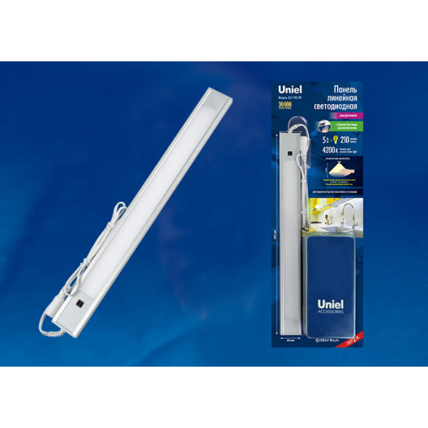 Мебельный светодиодный светильник Uniel ULI-F40-5W/4200K Sensor IP20 Silver UL-00002881