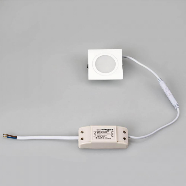 Мебельный светодиодный светильник Arlight LTM-S60x60WH-Frost 3W White 110deg 020763 Мебельный светодиодный светильник Arlight LTM-S60x60WH-Frost 3W White 110deg 020763