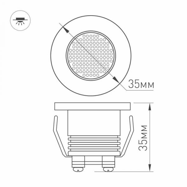 Мебельный светодиодный светильник Arlight LTM-R35WH 1W Day White 30deg 020752 Мебельный светодиодный светильник Arlight LTM-R35WH 1W Day White 30deg 020752