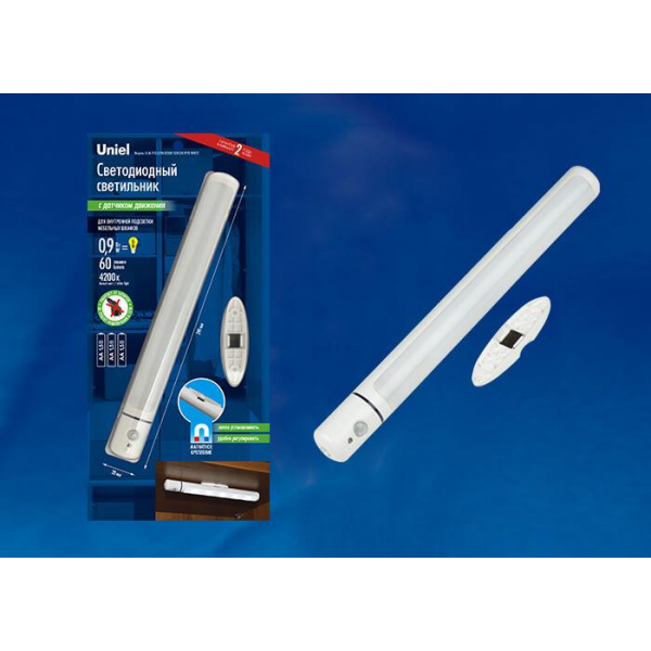 Мебельный светодиодный светильник Uniel ULM-F43-0,9W/4200K Sensor IP20 White UL-00003037 Мебельный светодиодный светильник Uniel ULM-F43-0,9W/4200K Sensor IP20 White UL-00003037