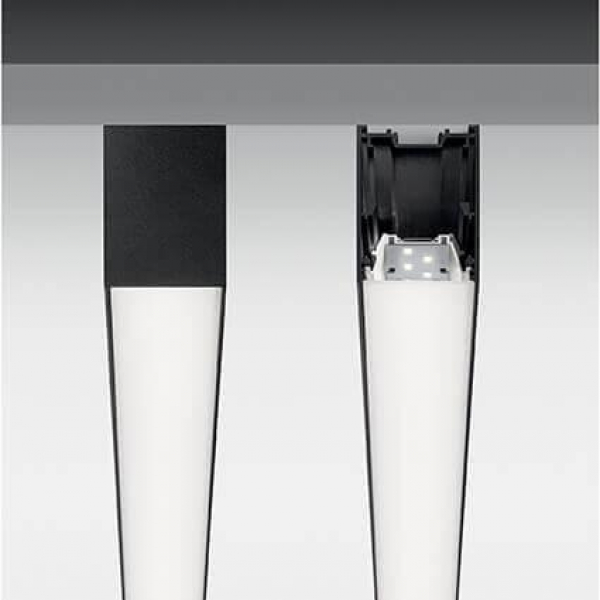 Подвесной светодиодный светильник Ideal Lux Fluo Wide 1800 4000K Bk 192628 Подвесной светодиодный светильник Ideal Lux Fluo Wide 1800 4000K Bk 192628