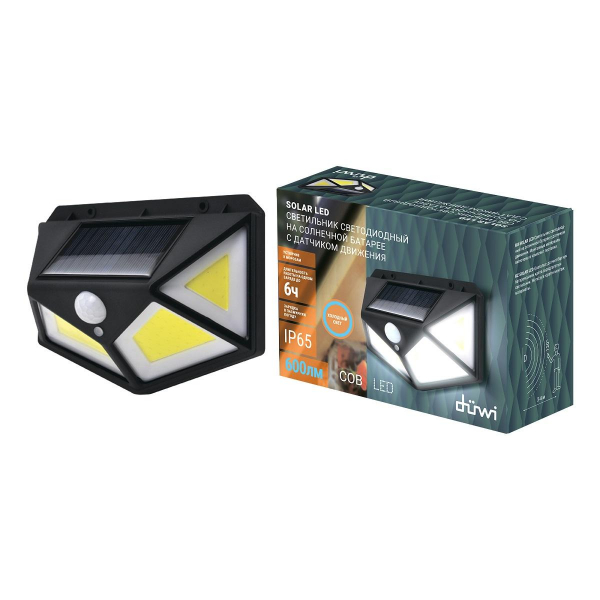 Архитектурный настенный светодиодный светильник Duwi Solar LED на солнеч. бат. с датчиком движ. 25015 9 Архитектурный настенный светодиодный светильник Duwi Solar LED на солнеч. бат. с датчиком движ. 25015 9