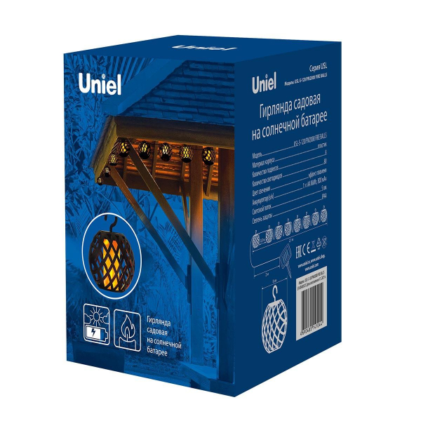 Гирлянда на солнечных батареях Uniel Functional USL-S-120/PM2000 Fire Balls UL-00007866 Гирлянда на солнечных батареях Uniel Functional USL-S-120/PM2000 Fire Balls UL-00007866