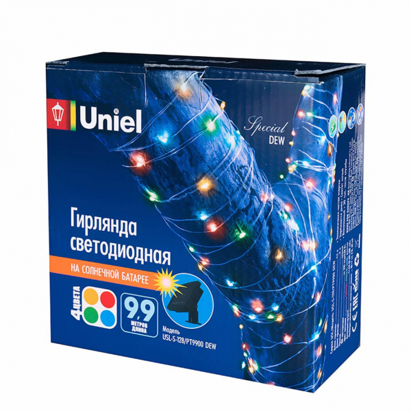 Гирлянда на солнечных батареях Uniel Роса USL-S-128/PT9900 Dew UL-00004672 Гирлянда на солнечных батареях Uniel Роса USL-S-128/PT9900 Dew UL-00004672