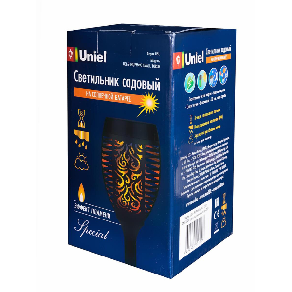 Светильник на солнечных батареях Uniel Фонари USL-S-183/PM490 Small Torch UL-00004281 Светильник на солнечных батареях Uniel Фонари USL-S-183/PM490 Small Torch UL-00004281