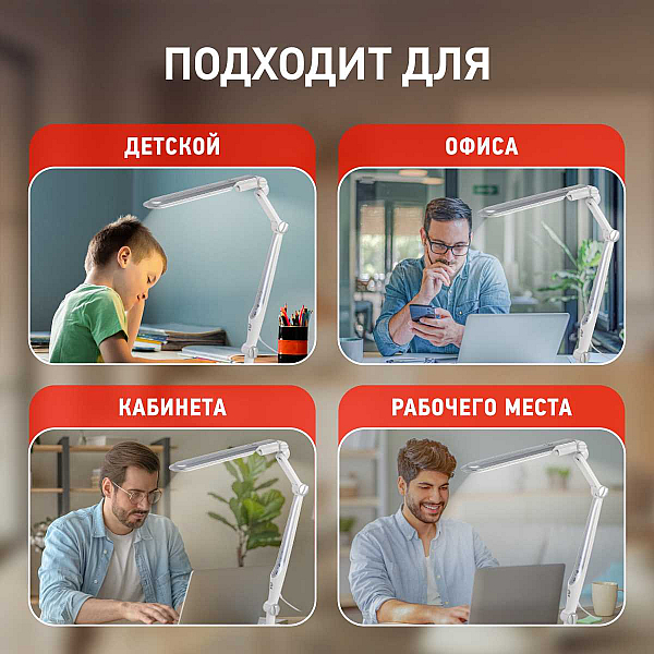 Настольная лампа ЭРА NLED-497-12W-S Б0052772