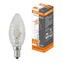 Лампа накаливания TDM Electric Е14 40W прозрачная SQ0332-0013