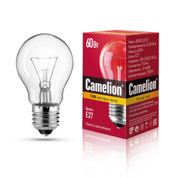 Лампа накаливания Camelion E27 60W 60/A/CL/E27 7277