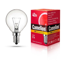 Лампа накаливания Camelion E14 40W 40/D/CL/E14 8969
