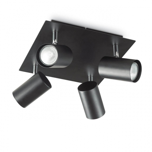 Спот Ideal Lux Spot PL4 Nero 156781 Спот Ideal Lux Spot PL4 Nero 156781