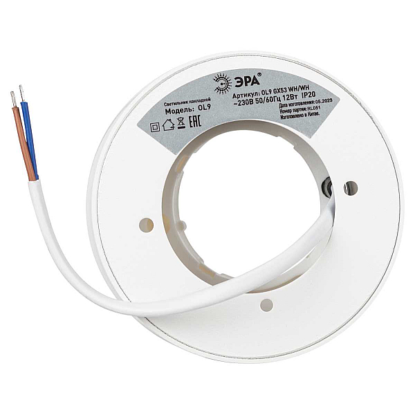 Накладной светильник ЭРА OL9 GX53 WH/WH Б0048541
