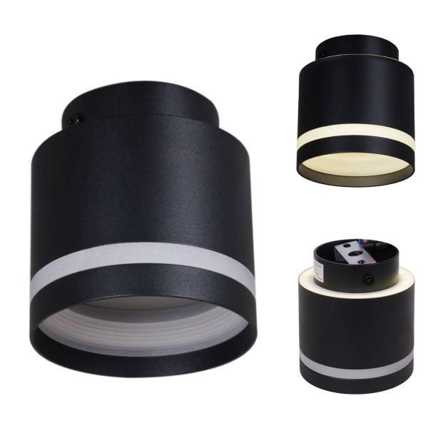 Потолочный светильник Reluce 53001-9.5-001IL GX53+LED3W BK