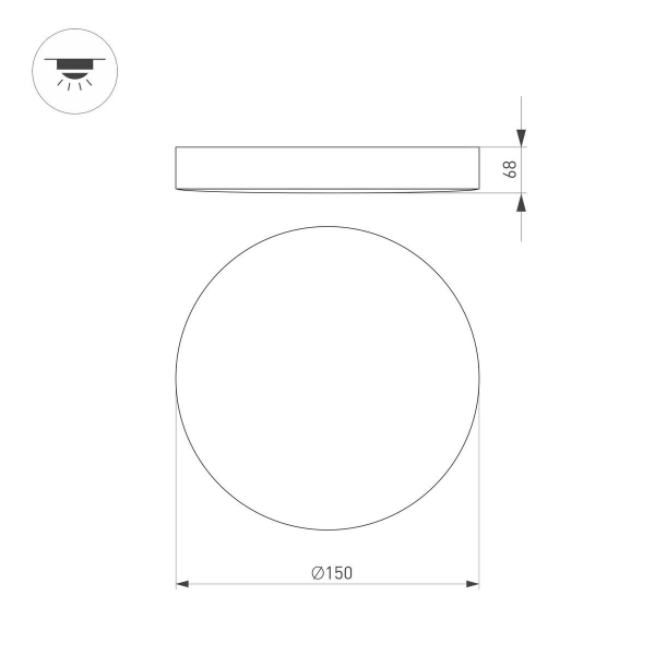 Накладной светодиодный светильник Arlight SP-FLOWER-R280-15W Day4000-MIX (WH, 110 deg, 230V, MOTION) 042573 Накладной светодиодный светильник Arlight SP-FLOWER-R280-15W Day4000-MIX (WH, 110 deg, 230V, MOTION) 042573