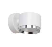 Светильник  настенный Feron HL4598  Barrel DUET 12W, 230V,GX53, белый + хром IP20