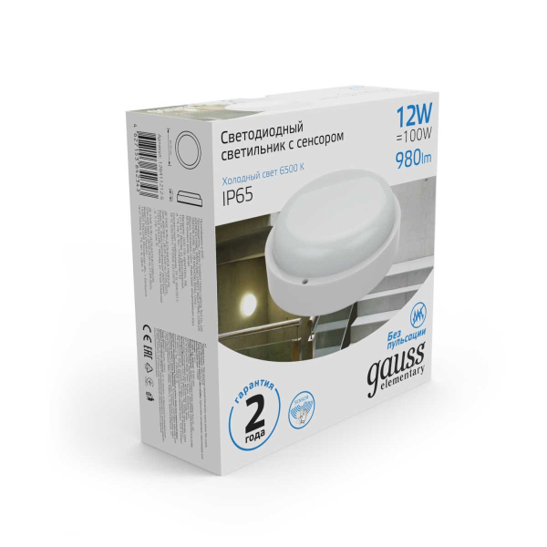 Потолочный светодиодный светильник Gauss Сауна 126411312