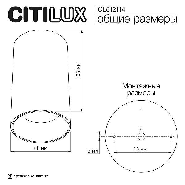 Потолочный светильник Citilux Axel CL512114
