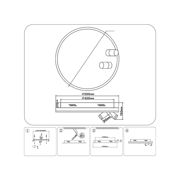 Потолочный светодиодный светильник Ambrella light Comfort LineTech FL5112