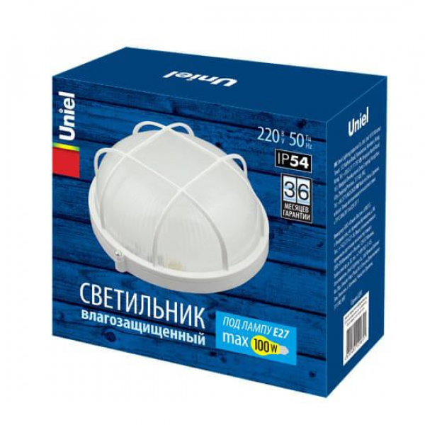 Потолочный светильник Uniel UWL-R02 100W/E27 IP54 White UL-00006772 Потолочный светильник Uniel UWL-R02 100W/E27 IP54 White UL-00006772
