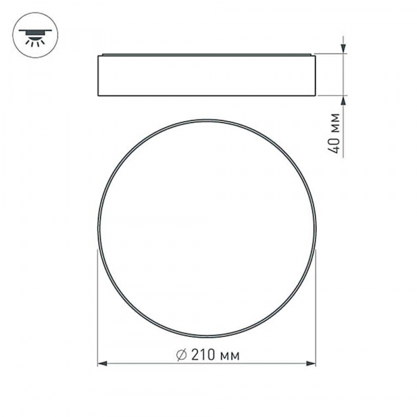 Потолочный светодиодный светильник Arlight SP-Rondo-210A-20W Day White 022230 Потолочный светодиодный светильник Arlight SP-Rondo-210A-20W Day White 022230