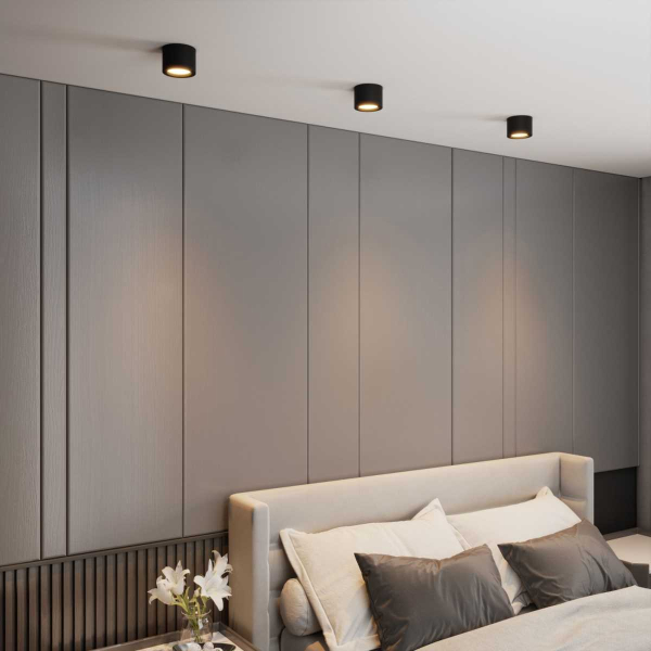 Потолочный светодиодный светильник Elektrostandard DLR026 6W 4200K черный матовый a040441