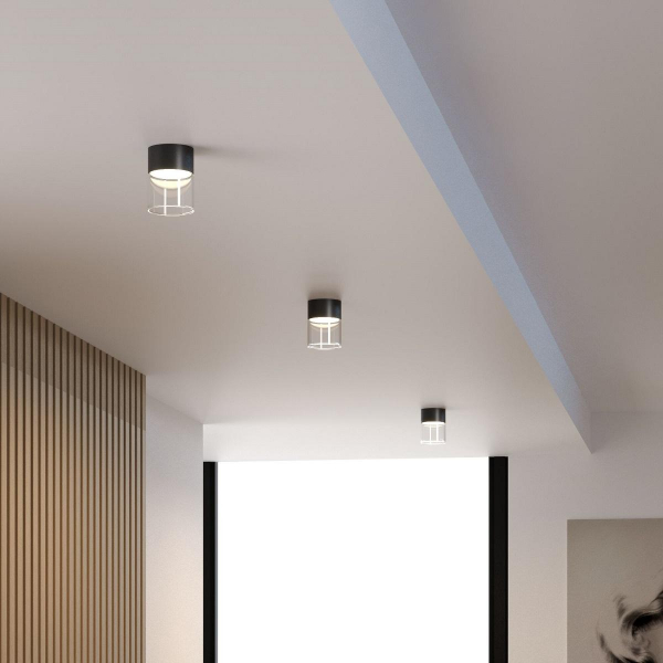 Потолочный светодиодный светильник Elektrostandard Lumen 25047/LED 10W 4000К черный/прозрачный a064709 Потолочный светодиодный светильник Elektrostandard Lumen 25047/LED 10W 4000К черный/прозрачный a064709
