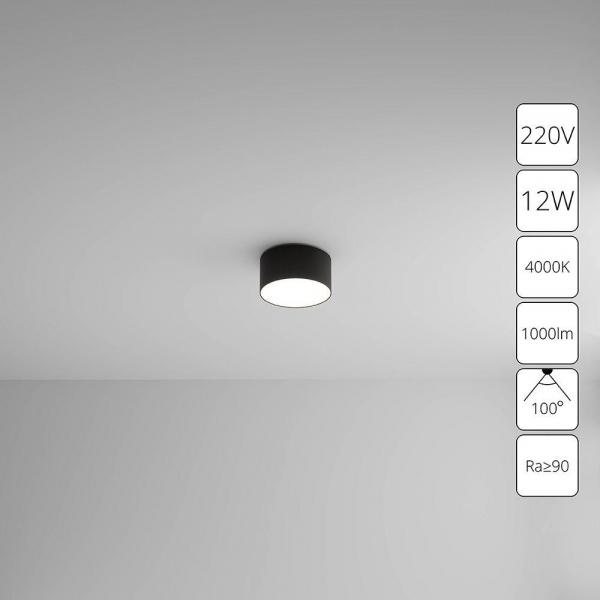 Потолочный светодиодный светильник Arte Lamp Fado A6612PL-1BK Потолочный светодиодный светильник Arte Lamp Fado A6612PL-1BK