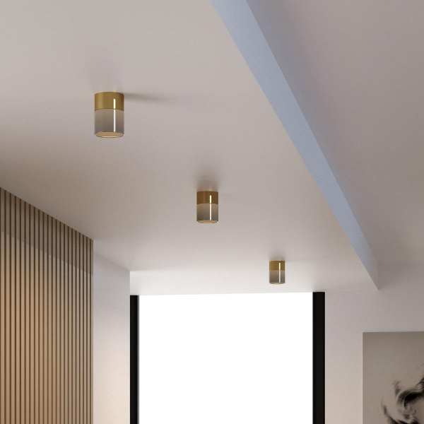 Потолочный светодиодный светильник Elektrostandard Lumen 25047/LED 10W 4000К латунь/дымчатый a064708 Потолочный светодиодный светильник Elektrostandard Lumen 25047/LED 10W 4000К латунь/дымчатый a064708