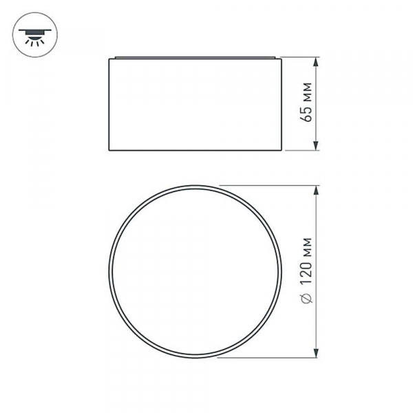 Потолочный светодиодный светильник Arlight SP-Rondo-120A-12W Day White 022224 Потолочный светодиодный светильник Arlight SP-Rondo-120A-12W Day White 022224