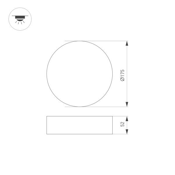 Потолочный светодиодный светильник Arlight SP-Rondo-175A-16W Day4000 021777(2) Потолочный светодиодный светильник Arlight SP-Rondo-175A-16W Day4000 021777(2)