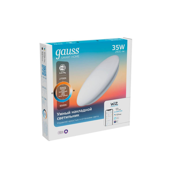 Накладной светодиодный светильник Gauss Smart Home 2060112 Накладной светодиодный светильник Gauss Smart Home 2060112