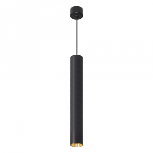 Светильник потолочный Feron ML1018 Barrel levitation на подвесе MR11 35W 230V, черный + золото 40*250 51387