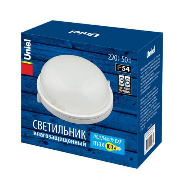 Потолочный светильник Uniel UWL-R01 100W/E27 IP54 White UL-00006771 Потолочный светильник Uniel UWL-R01 100W/E27 IP54 White UL-00006771