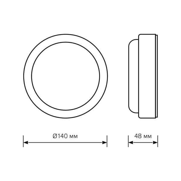 Настенно-потолочный светодиодный светильник Gauss Eco IP65 126418212-S Настенно-потолочный светодиодный светильник Gauss Eco IP65 126418212-S