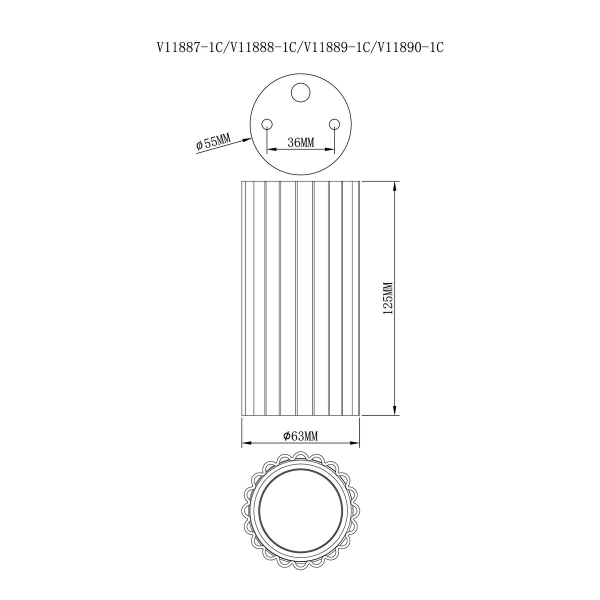 Настенно-потолочный светильник Moderli Cora V11889-1C