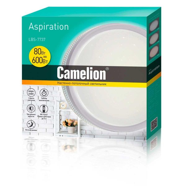 Настенно-потолочный светильник Camelion LBS-7737 14531 Настенно-потолочный светильник Camelion LBS-7737 14531