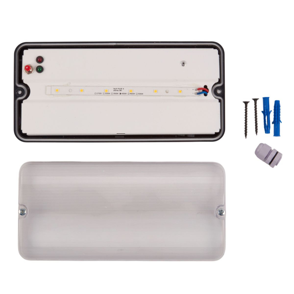 Светильник пылевлагозащищенный Uniel ULW-K25B 6W/4000K/EMG IP65 BLACK Светильник пылевлагозащищенный Uniel ULW-K25B 6W/4000K/EMG IP65 BLACK