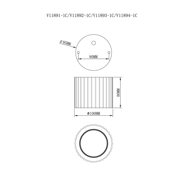 Настенно-потолочный светильник Moderli Cora V11891-1C
