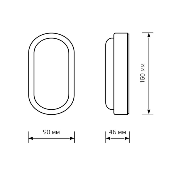 Настенно-потолочный светодиодный светильник Gauss Eco IP65 161418212 Настенно-потолочный светодиодный светильник Gauss Eco IP65 161418212